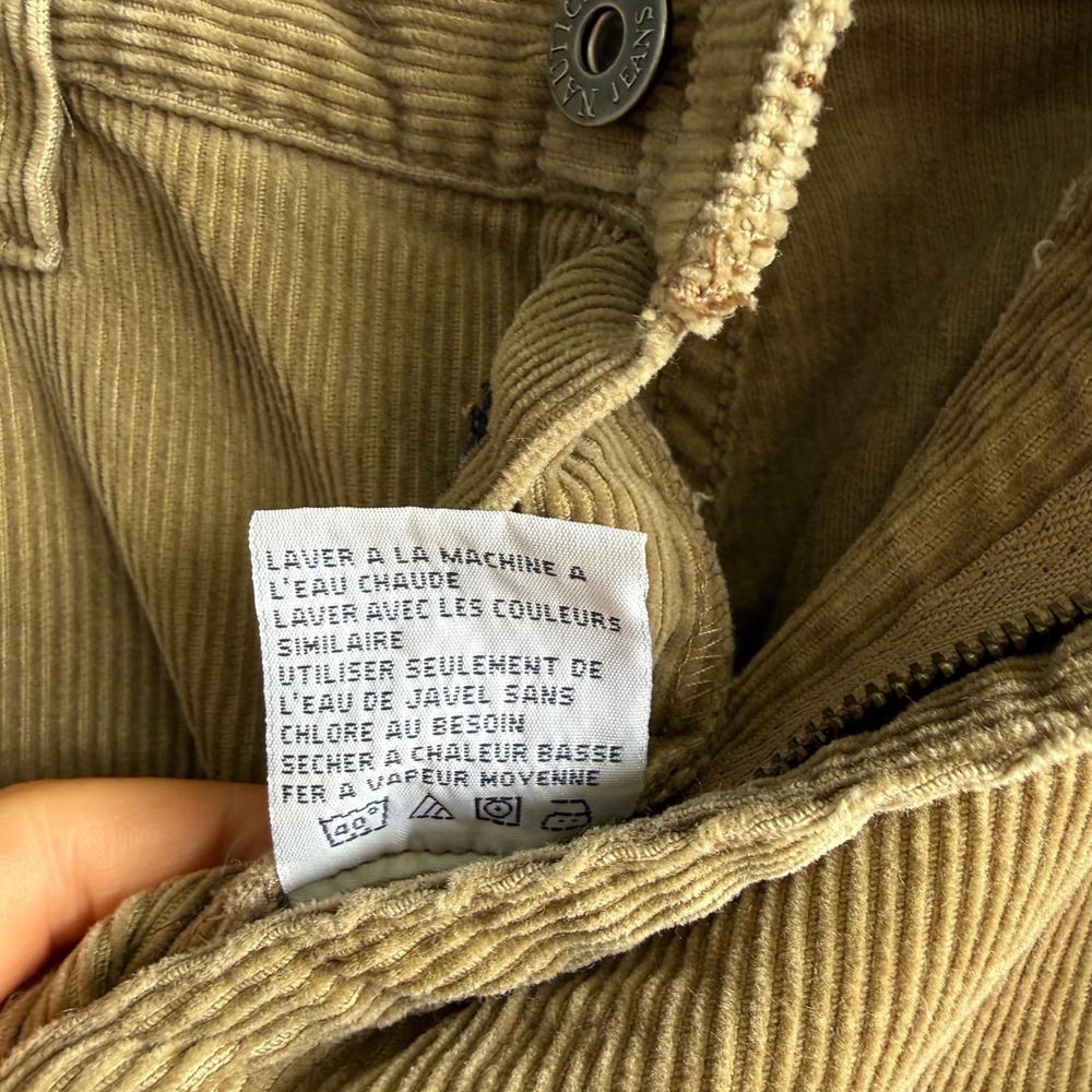 Nautica Jeans Co Corduroy Carpenter Pants Tan Baggy Fit 30x32 Cotton - Picture 9 of 11